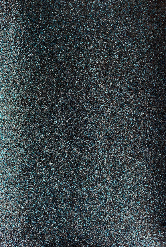 Blue Black - Glitter Leatherette Backing 6x8 inches