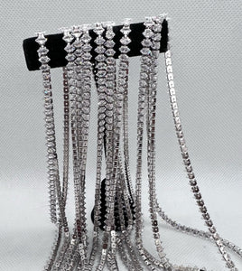 Dazzling Rhinestone Clear Leaf Cup Chain