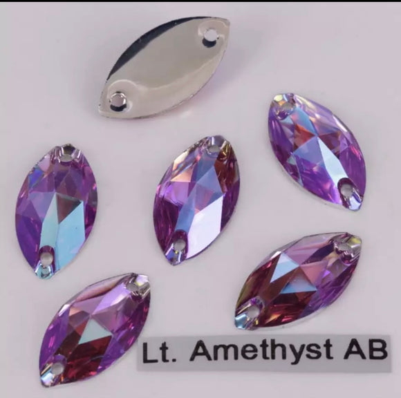 Light Amethyst Flat Back Resin