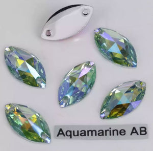 Aquamarine Flat Back Resin