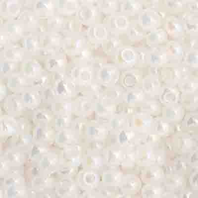 Czech Seed Bead 11/0 Opaque White AB