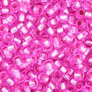 Czech Seed Bead 11/0 S/L Fuchsia Dyed