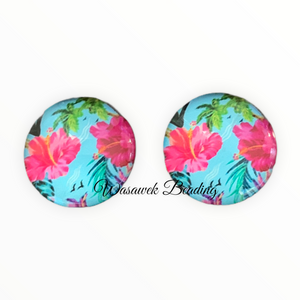 Floral Cabochon Flat Back