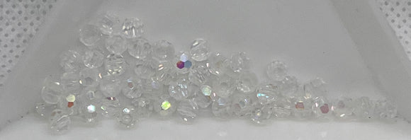 3 mm Crystal AB Faceted