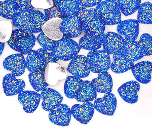 12 mm Blue Heart Resin