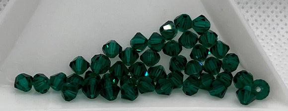 4 mm Emerald Bicone