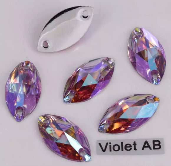 Violet AB Flat Back Resin